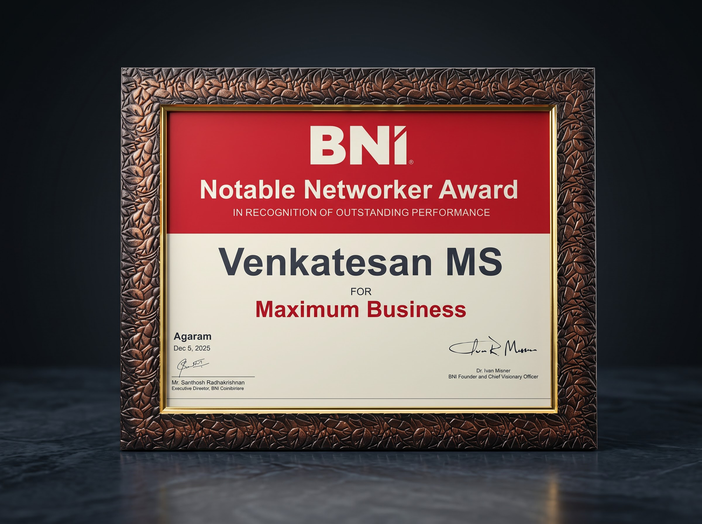 Notable Networker Award
